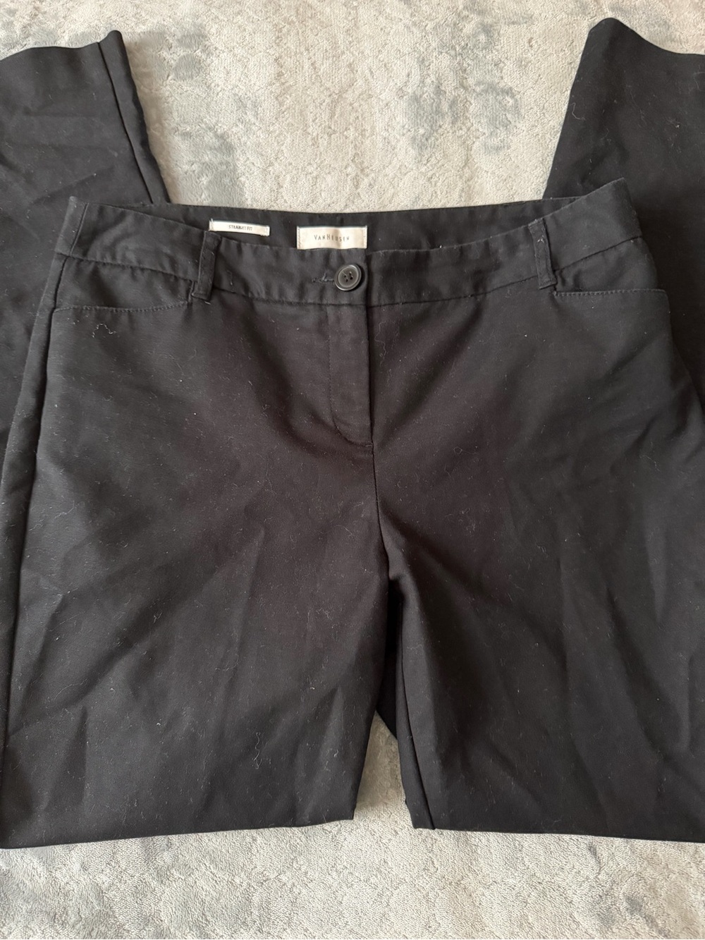 Van Heusen Women's Black Stretch Straight Fit Pants